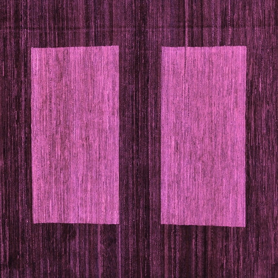 Ahgly Company Indoor Square Abstract Purple Modern Area Rugs, 7' Square
