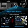 thumbnail image 6 of 3 Channel Dash Cam Front and Rear Inside, Full HD 1080P Dash Camera for Cars, Giugt Dashcam Three Way Triple Car Camera with IR Night Vision, Loop Recording, G-Sensor, Parking Monitor, 24h Recording, 6 of 12