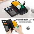 thumbnail image 5 of Dteck Wallet Case for Samsung Galaxy A15 5G, Galaxy A15 Wallet Case Crossbody Strap for Women Men, Durable PU Leather Zipper Card Holder Magnetic Detachable Phone Cover for Galaxy A15 5G/4G,Black, 5 of 8