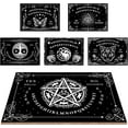 thumbnail image 4 of Black Pentagram Pendulum Board Wooden Talking Boards with Planchette Black Dowsing Divination Wood Spirit Board Kit Moon Hunt Metaphysical Message for Pagan 11.8X 8.3 Inch, 4 of 9