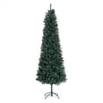 thumbnail image 4 of Belen Pencil Christmas Tree Prelit pre-decorated with Pine Cones, Red Berries, Skinny Christmas Tree with Lights by Naomi Home-Color:Green,Height:6.5ft, 4 of 10