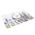 thumbnail image 3 of Set Table Mats Purple Lavender Printed Cotton Linen Table Napkin Kitchen Accessories Home Party Decorative Placemats, 3 of 5