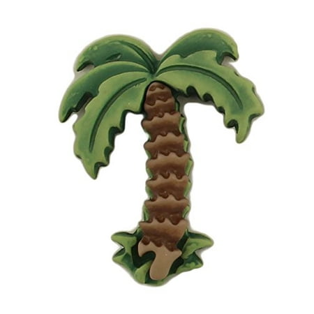 Palms Button - BUTTONS GALORE PALM TREE BULK 3D - 25 BUTTONS