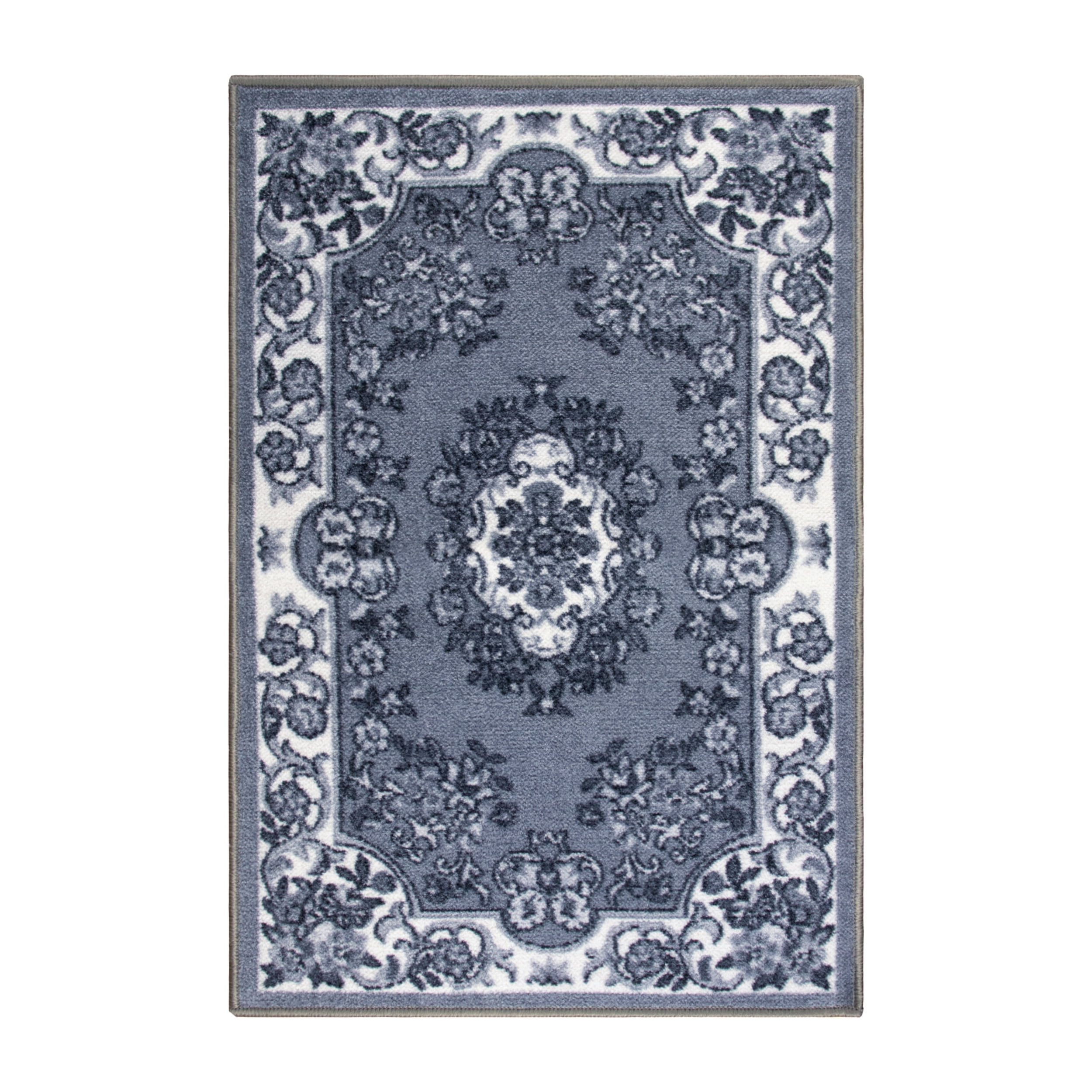 Colonial, Mills, Winfield, Oval, Blue, Rug