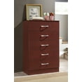 thumbnail image 2 of Hodedah 5-Drawer Dresser, Mahogany, 2 of 6