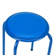 Fat Catalog Assorted Primary Color Metal Stack Stool with Padded Seat 17 seat height (5 Pack)