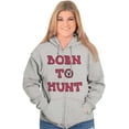 thumbnail image 4 of Born to Hunt Crosshairs Deer Buck Zip Up Hoodie Men's Women's Brisco Brands X, 4 of 6