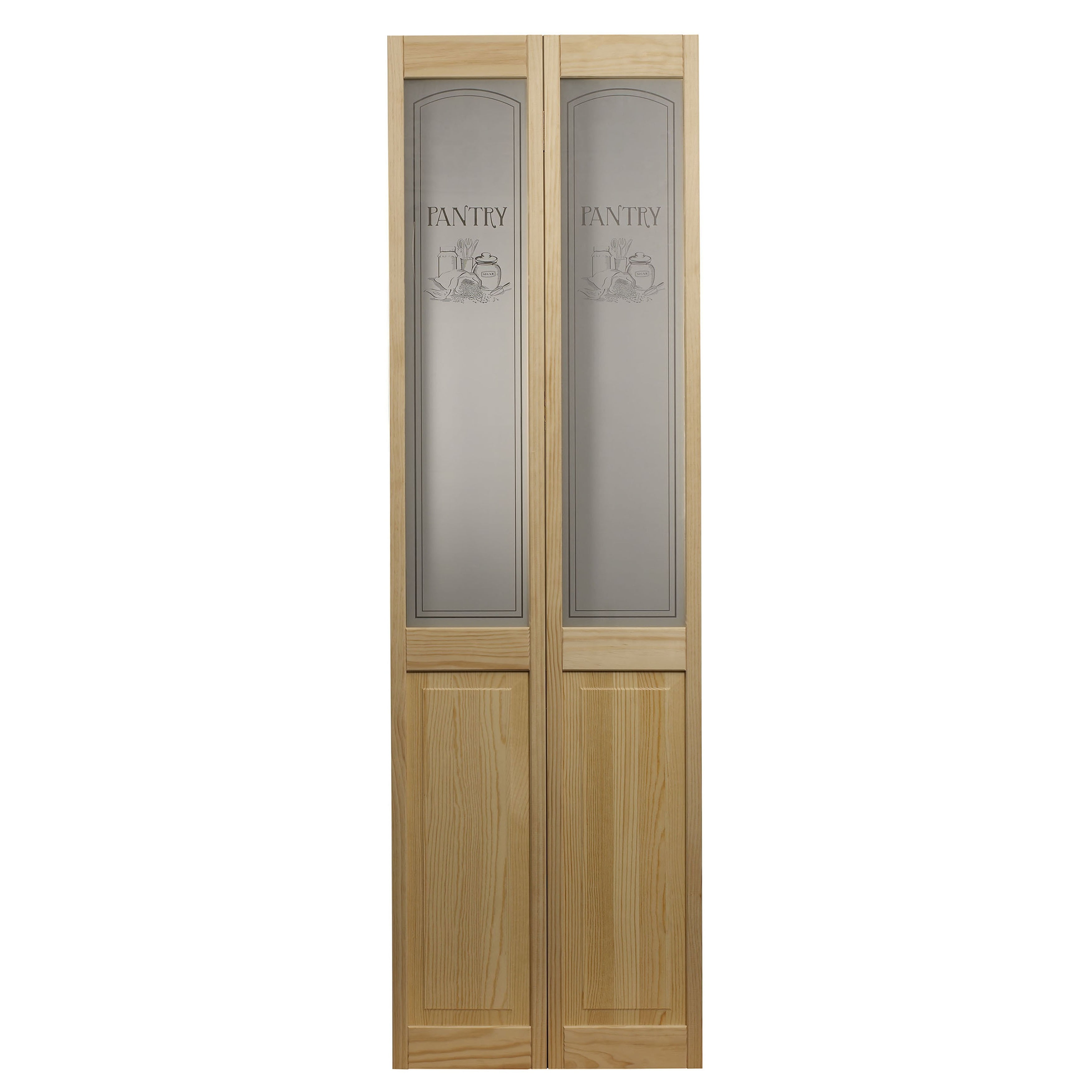 AWC 647 Pantry Glass 24" x 80" Bifold Door, Unfinished