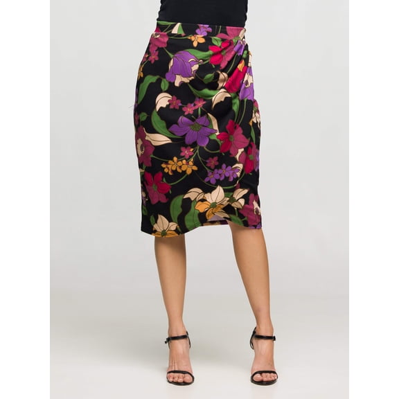Womens Floral Print Tulip Skirt