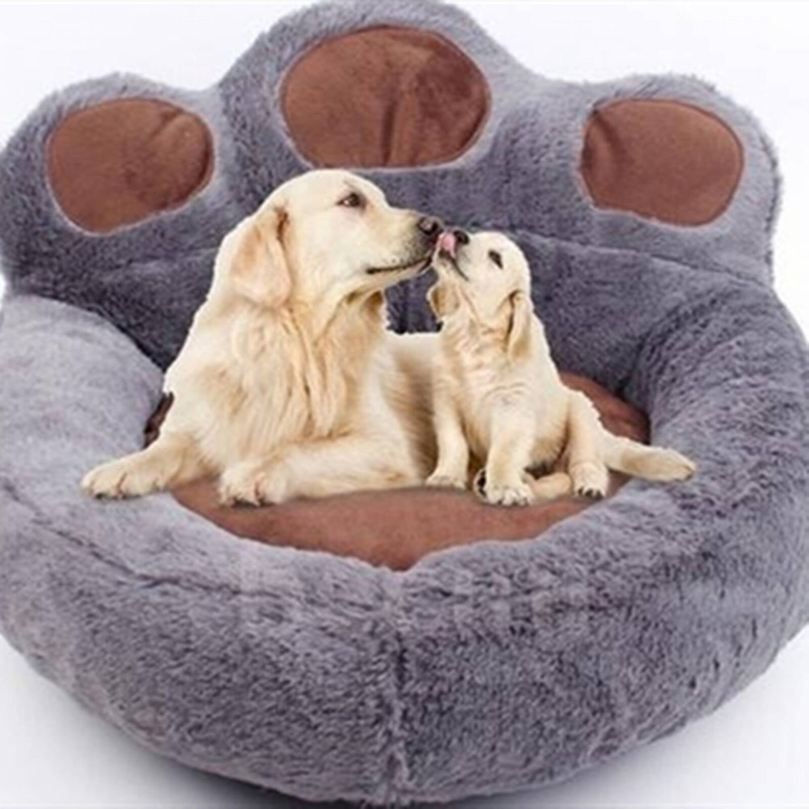 BESTSKY Washable Dog Bed,Sense of Security Dog Mat,Scratch-Resistant Fabric Cat Beds for Indoor Cats,Gray,M