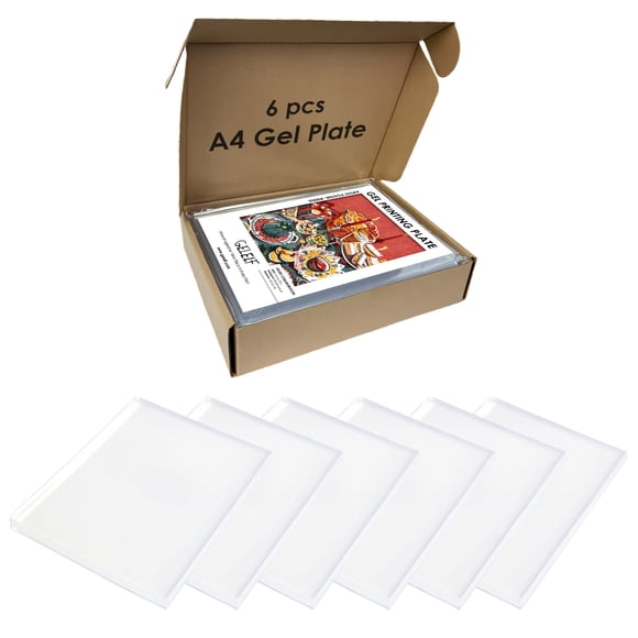 Set de placa de gel para impresión GELELF 8 x 10 cm, paquete de 6, placa de gel reutilizable