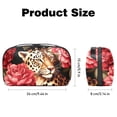 thumbnail image 5 of Rose Leopard Waterproof Oxford Fabric Storage Pouch for Electronic Devices - Cord Organizer, Hard Drive Bags, Canvas Storage Box Small, Charger Cord Organizer - 5.9x9.44x3.14 in, 5 of 6