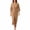 Khaki, variant on Wedding Guest Dresses for Women 3/4 Sleeve V Neck Twist Front Split Maxi Dress Wedding Guest Cocktail Evening Gown