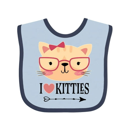 

Inktastic Cat Lover I Love Kitties Gift Baby Girl Bib