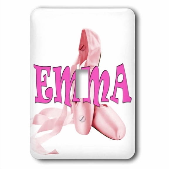 3dRose, Emma. Pink Ballet Shoes., single toggle switch