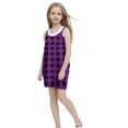 thumbnail image 3 of AUNVITO Girls Backless Sleeveless Strappy Plaid Dress with Pockets, 3 of 5