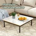 thumbnail image 4 of SSTBLEV Square Table Top, 35.4” White Sintered Stone Tabletop, DIY Replacement & Cover Marble Desktop, 4 of 6