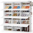 thumbnail image 1 of HOMIDEC - clóset de almacenamiento de zapatos, 48 pares de zapateros de 3 por 8 niveles para ahorrar espacio para clóset, pasillo, sala, 1 of 9