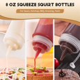 thumbnail image 4 of Paquete de 12 Condimento Squirt Squeeze 8 Oz con Tapas Giratorias para Salsa, Salsa Tomate, Barbacoa, Aderezo, Pintura, 4 of 5