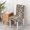 thumbnail image 3 of Trendy Leopard Dining Chair Covers 4 Pack Unique Polka Dot Print Washable Polyester Stretch Slipcovers Removable Seat Protector for Classic Dining Room, 3 of 5