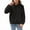 Black, variant on Telankuip Girls Fuzzy Pullover Hoodies Casual Sherpa Winter Cute Bear Ears Hooded Sweatshirts Soft Thick Warm Comfortable Plain Outwear Tops with Pockets Red 14-15 Years