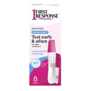 First Response Comfort Check Pregnancy Test, Early Result and Test Strips, 8 Count
