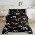 thumbnail image 2 of Manfei Dinosaur Skeleton Bedding Comforter Set,Dino Skull Twin Comforter Sets,White Black Bedding Set For Boys Kids,Ultra Soft Home Decor Reversible,2 Pieces, 2 of 8