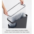 thumbnail image 3 of Yamazaki Home Side Table Trash Can, Black, ABS Plastic, 4 gallons, 15 liters, No Assembly, 3 of 7