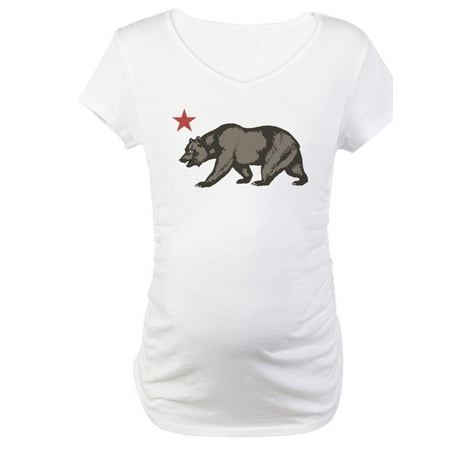 

CafePress - California Bear With Star Maternity T Shirt - Cotton Maternity T-shirt Cute & Funny Pregnancy Tee