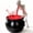 Red, variant on Halloween Decorations Indoor - Vintage Puking Skeleton Cauldron | Green LED Mist Maker Spooky Black Witch Bowl Halloween Decor for Party Kitchen Mantel Tabletop, Red