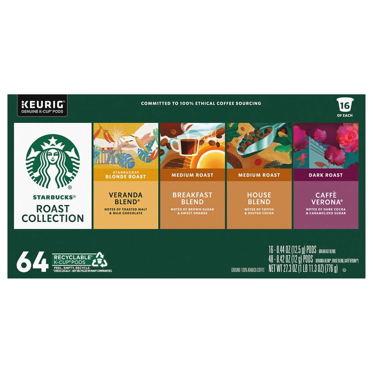 Starbucks Keurig K-Cup Classic Roasts Variety Pack, 64 Count