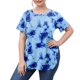 thumbnail image 1 of Gibobby Playera Corte clásico para Mujer Camiseta informal manga corta con cuello redondo y manga corta con estampado talla grande para mujer(Azul,XL), 1 of 5
