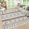 thumbnail image 3 of Area Rug for Kids Room, Non-Slip Indoor Carpet, Modern Floral Line, Contemporary Bedroom Accent, Stain-Resistant Boho Rug for Living Room, 3 of 11