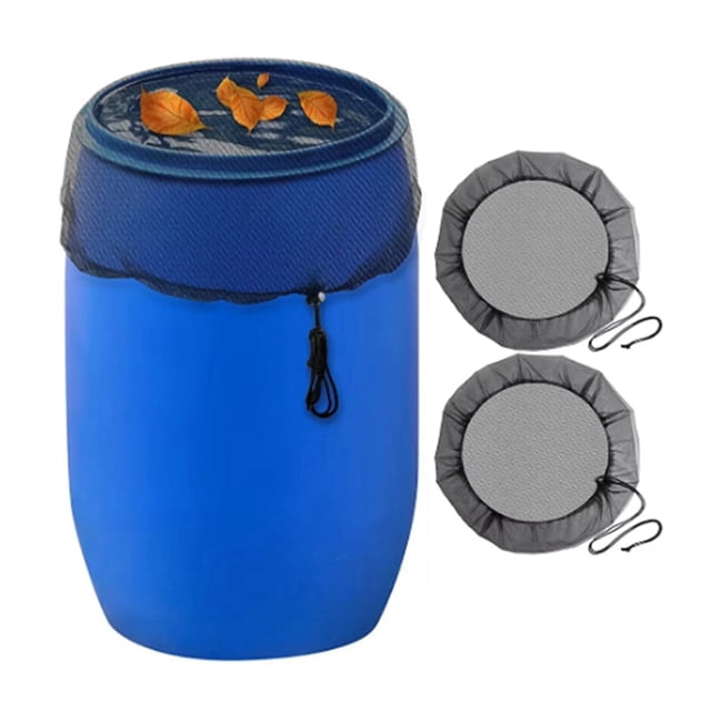 Mesh Cover Netting for Rain Barrels Water Collection Buckets Cover Water Tank Protection Lid Rain Collect Tool 80cm
