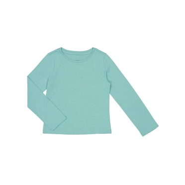 Wonder Nation Girls Long Sleeve Kid Tough T-Shirt, Sizes 4-18 & Plus