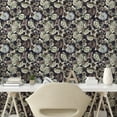 thumbnail image 3 of Ambesonne Botanical Peel & Stick Wallpaper for Home, Vintage Pattern of Lily, 13"x36", Dark Purple Eggshell Tan, 3 of 6