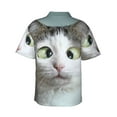 thumbnail image 3 of Fotbe Funny Cat Hawaiian Shirt For Men Unisex Summer Beach Casual Short Sleeve Cotton Linen Button Down Shirts-Medium, 3 of 9