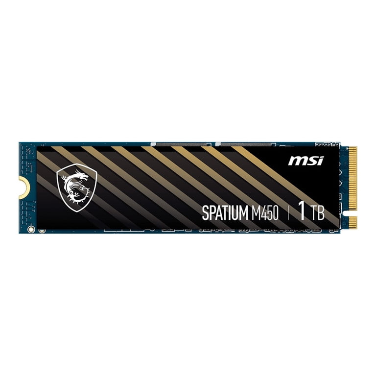 【新品】MSI M.2 SSD 1TB SPATIUM M450 MSI SPATIUM M450 PCIe 4.0 NVMe M.2 1TB V1, M.2 2280, PCIe Gen4x4