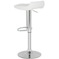 thumbnail image 5 of SAFAVIEH Avish Square Swivel Low Back Bar Stool, White, 5 of 7