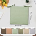 thumbnail image 3 of Kitchen Chair Cushions Square Strap Garden Chair Pads Seat Cushion, 15x15 Inch Outdoor Seat Cushions for Kitchen Chairs, Bistro, Patio, Dining Chairs – Foam Padding, Non-Slip Ties, Khaki, 3 of 9