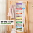 thumbnail image 4 of 2 Pack 6-Shelf Weekly Clothes Organizer for Kids, Hanging Daily Closet Organization with 6 Side Pockets, Days of The Week Clothing Divider Storage for Boys and Girls (White), 4 of 7