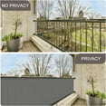 thumbnail image 4 of SUNNY GUARD Balcony Privacy Screen 2.6/3/3.3 ft x 10/16/20 ft Apartments Railing Screen Fence for Outdoor Patio Deck Backyard Porch, 3'x16'Dark Gray, 4 of 6