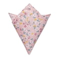 thumbnail image 3 of Cotton Floral Tie for Men 2.5" Printed Skinny Necktie Pocket Square Tie Clip Set Flower Wedding Party Groom Pink, 3 of 6