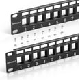 thumbnail image 1 of Panel de conexión Keystone Sokqovt, 24 puertos, Cat6, 1U, 19 pulgadas (paquete de 2), 1 of 6