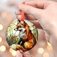 thumbnail image 4 of Forest Fox 15 Ceramic/Acrylic Christmas Ornament, Warm Fall Feast Moment, Special Mother Celebration, Romantic Couple Moment, Commemorative 2025 Legacy Design, 4 of 5