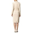 thumbnail image 3 of 2 Piece Skirt Suit Set for Women Long Sleeve Blazer Pencil Skirt Formal Work Business Outfits XL Khaki, 3 of 6