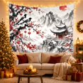 thumbnail image 3 of Traditional East Asian With Ink Wash Painting, Mystical Fantasy for Space Lovers, Galaxy Room Decor, Housewarming Gift, Tapestry Wall Hanging for Bedroom and Dorm, 3 of 7