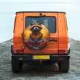 thumbnail image 6 of Gukieu Sunset Flower Meditating Raccoon Print Car Tire Cover, Adjustable Waterproof and Dustproof Tire Protection Cover, Suitable for SUV, Truck, Van-14 inch, 6 of 6
