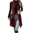 thumbnail image 3 of FchengtaiS Womens Corduroy Long Vest Double Breasted Sleeveless Blazer Jackets Business Casual Fall Outerwear Outfits with Pockets, 3 of 6