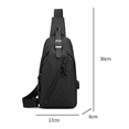 thumbnail image 2 of Bolso bandolera para hombre, bolso bandolera tipo mochila con puerto de carga USB, 2 of 5
